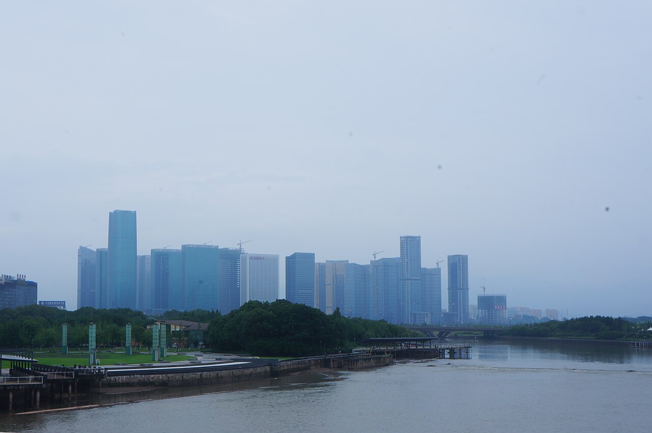 Aerial view of Yiwu International Trade City in Zhejiang, China